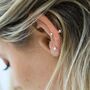 Sterling Silver Sun And Moon Double Studs, thumbnail 3 of 7