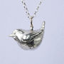 Bird, Wren, English Pewter Necklace, Bird Lovers Gifts, thumbnail 2 of 6