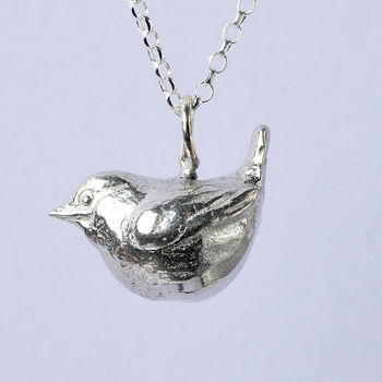 Bird, Wren, English Pewter Necklace, Bird Lovers Gifts, 2 of 6