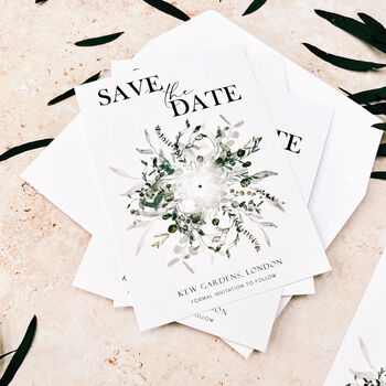 Wedding Save The Date Eucalyptus Cards Magnets, 8 of 10