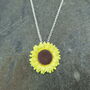 Sunflower Yellow Pendant Necklace, thumbnail 2 of 4