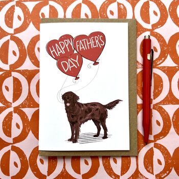 Flatcoated Retriever Father's Day Card, 2 of 3