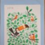 Personalised Toucan Riso Print A3, thumbnail 3 of 3