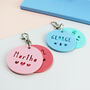 Personalised Round School Bag Tag, thumbnail 3 of 4