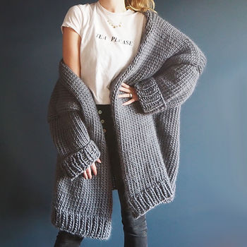 Oversized Cardigan Knitting Kit, 3 of 12