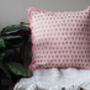 Mirage Heart Print Recycled Cotton Cushion Cover, thumbnail 1 of 5