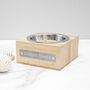 Personalised Small Bamboo Pet Bowl For Cats And Dogs, thumbnail 3 of 5