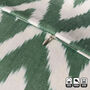 Green Zig Zag Hand Woven Ikat Cushion Cover, thumbnail 2 of 10
