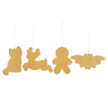 Set Of Four Creepy Skeleton Cookie Ornaments, 3 of 4