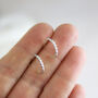 Sterling Silver Textured Hoop Earrings, thumbnail 11 of 11