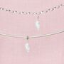 Sterling Silver Crystal Angel Wing Charm, thumbnail 1 of 7