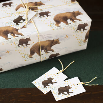'Wandering Bears' Luxury, Recycled Wrapping Paper Pack, 5 of 10