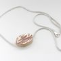 Embossed Medium Oval Reversible Necklace, thumbnail 4 of 7
