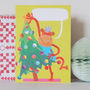Personalised Christmas Monkey Card, thumbnail 2 of 6