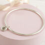 Personalised Solid Silver Pebble Bangle, thumbnail 6 of 12