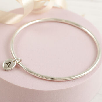 Personalised Solid Silver Pebble Bangle, 6 of 12