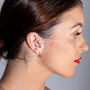 Petal Studs In Gold Vermeil, thumbnail 3 of 4
