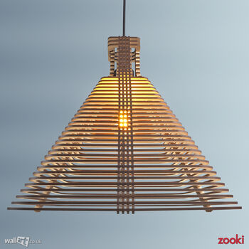 Zooki 20 'Ra' Wooden Pendant Light, 5 of 11