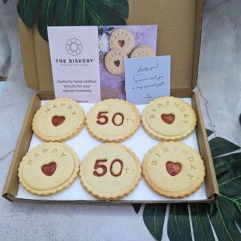 Happy 50th Birthday Biscuits Gift, 3 of 3