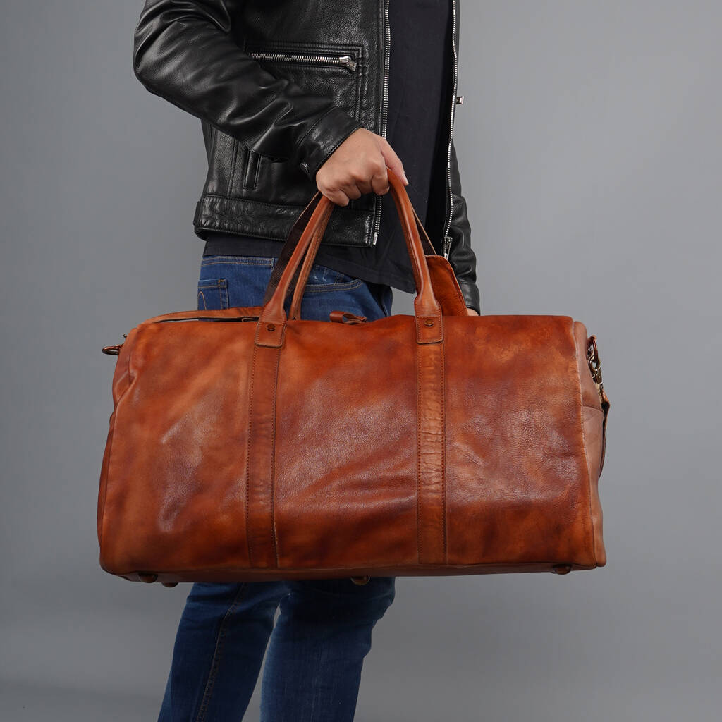 Genuine Leather Duffle By EAZO