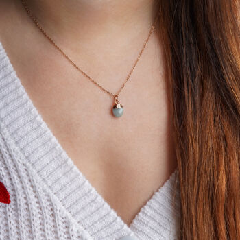 Aquamarine March Birthstone Necklace, 3 of 11