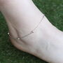 Five Ball Plain Thin Indian Payal Anklet, thumbnail 1 of 6