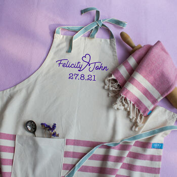 Personalised Cotton Apron, Cotton Hand Towel, 8 of 12