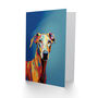 Greyhound Pet Orange Dog Lover Just To Say Card, thumbnail 2 of 4