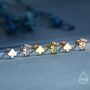 Mismatched Card Suit Spade With King Stud Earrings In Sterling Silver, thumbnail 6 of 12