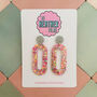 Large Oval Statement Glitter Resin Earrings, thumbnail 1 of 8