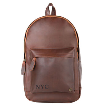 Personalised Leather Classic Backpack/Rucksack, 3 of 12