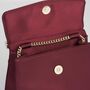 Fox And Mushroom Embroidered Burgundy Satin Tote, thumbnail 6 of 7