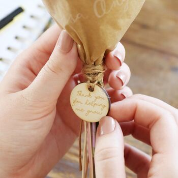 Personalised Teacher Token Dried Flower Posy, 3 of 10