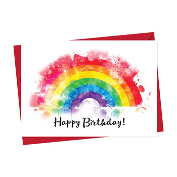 Personalised Rainbow Happy Birthday Card, 5 of 5