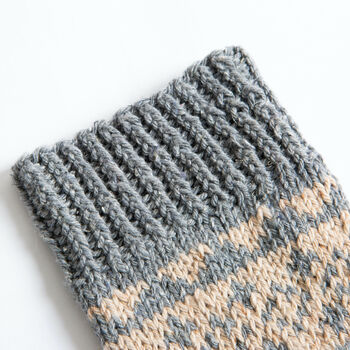 Fair Isle Socks Knitting Kit, 6 of 9