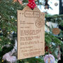 Bespoke Baby's First Christmas Wooden Tag Decoration, thumbnail 4 of 6