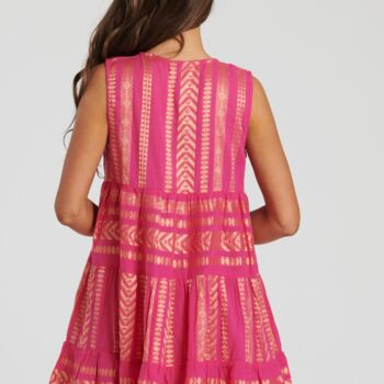 Aztec Sleeveless Summer Dress, 4 of 5