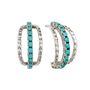 Parvati Sterling Silver Turquoise Hoop Earrings, thumbnail 5 of 10