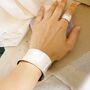 Chunky Adjustable Wide Sterling Silver Cuff Bangle, thumbnail 5 of 6