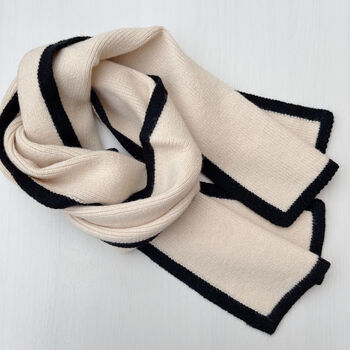 Contrast Edge Knit Scarf, 4 of 7