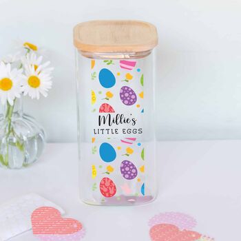 Personalised Easter Egg Glass Sweet Jar, 2 of 3