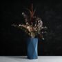 3D Diamond Shape Vase In Navy Blue For Dried Flowers, thumbnail 1 of 8