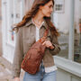 Brown Leather Crossbody Sling Bag, thumbnail 1 of 4