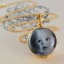 Round Reversible Photo Locket Sterling Silver Necklace, thumbnail 3 of 4