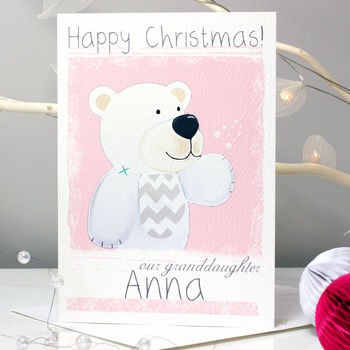 Personalised Arctic Polar Bear Christmas Card, 3 of 6