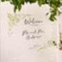 Foliage Wedding Welcome Sign In Frosted, thumbnail 5 of 8