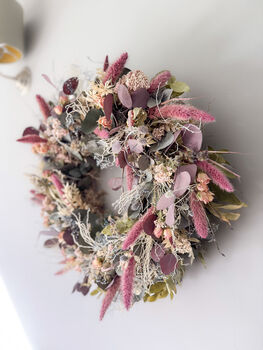 Dried Preserved Eucalyptus Wreath With Roses, 4 of 4