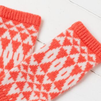 Bright Mirror Knitted Wrist Warmers, 5 of 10