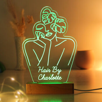 Personalised Fleur Line Art LED Light, 9 of 12