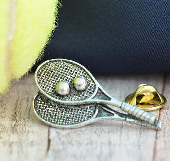 Tennis Raquets Lapel Pin Badge, 3 of 3